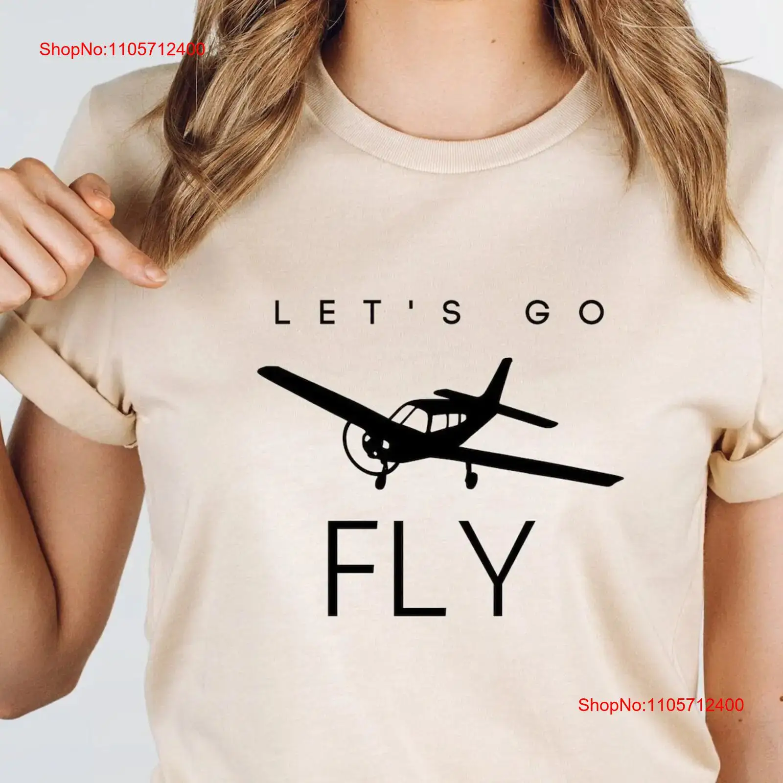 Commercial Shirt Printing - Maglietta 'Lets Go Fly' per Piloti,