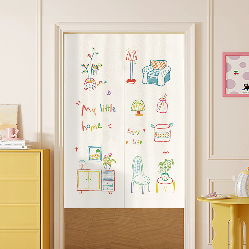 Commercial Printing Rates - Tenda Noren VIKAMA Colorata Disegnata a