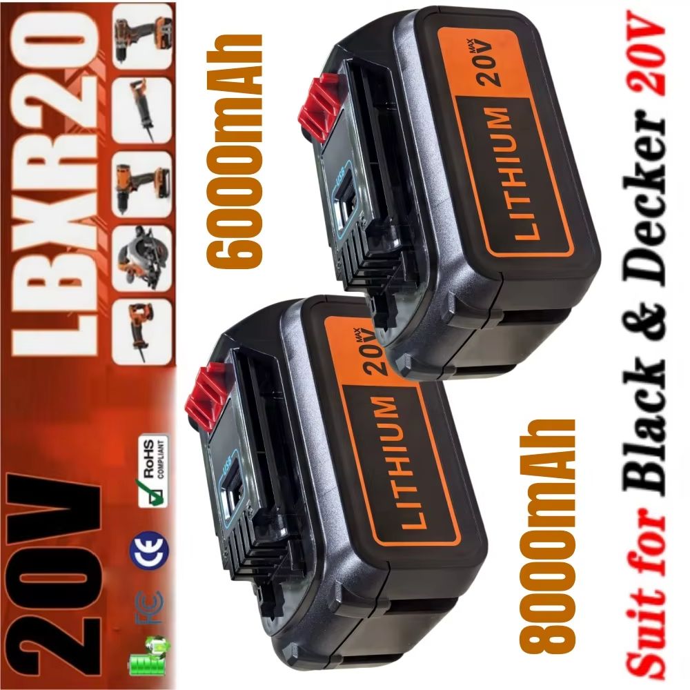 Black+Decker Tool 20V Max - Batteria di ricambio ad alta capacità