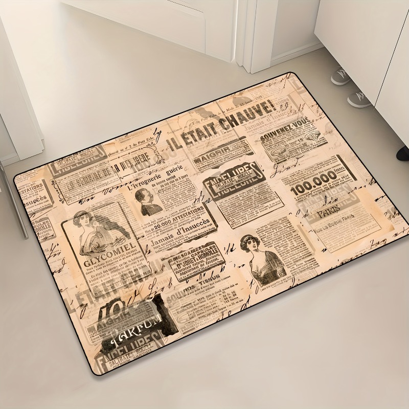 Commercial Newspaper Printing - Tappetino Vintage in Flanella con Stampa