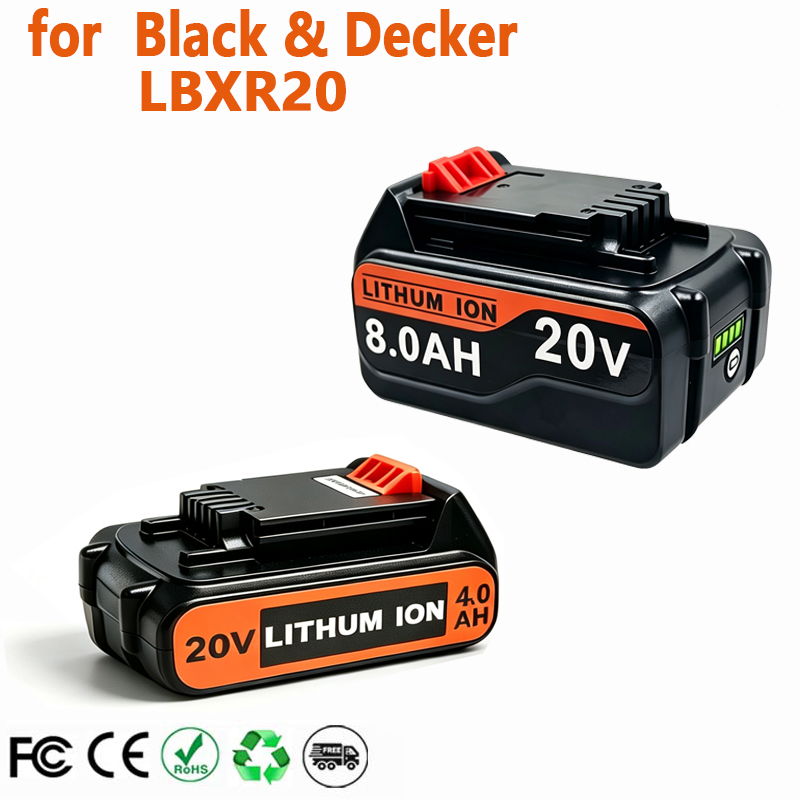 Black+Decker Tool 20V Max - Batteria di ricambio 18V 3.0Ah 8.0Ah