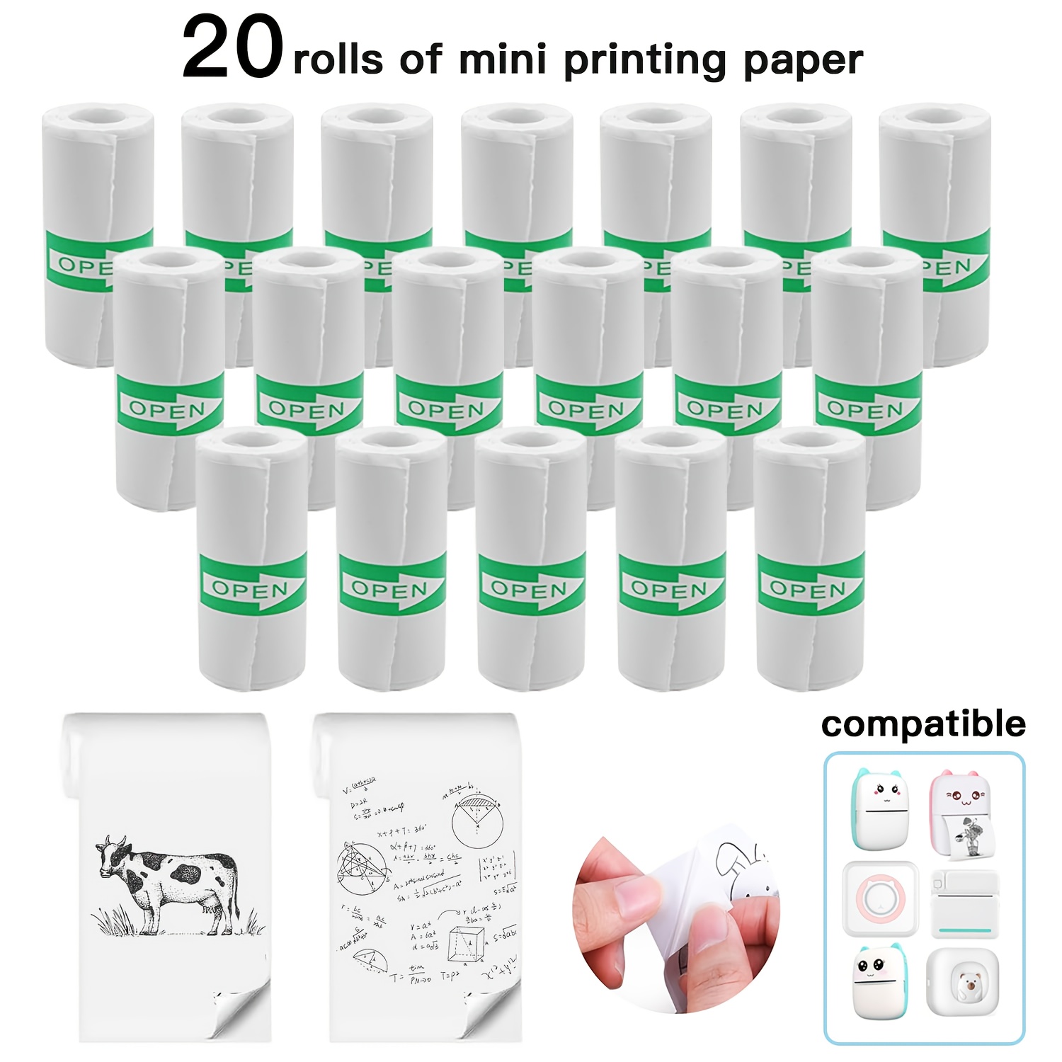 Heat Transfer Vinyl Roll - 5-10-20 rotoli di mini carta da