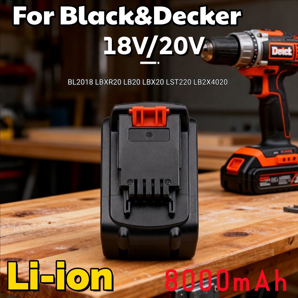 Black+Decker Tool 20V Max - Batteria a Lunga Durata 20V 8000mAh