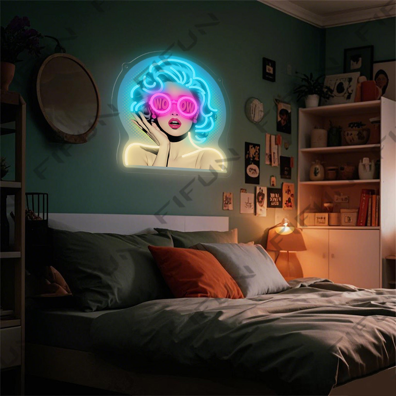 Insegna al Neon WOW Curl Girl, - Commercial Printing Services recensione e prezzo
