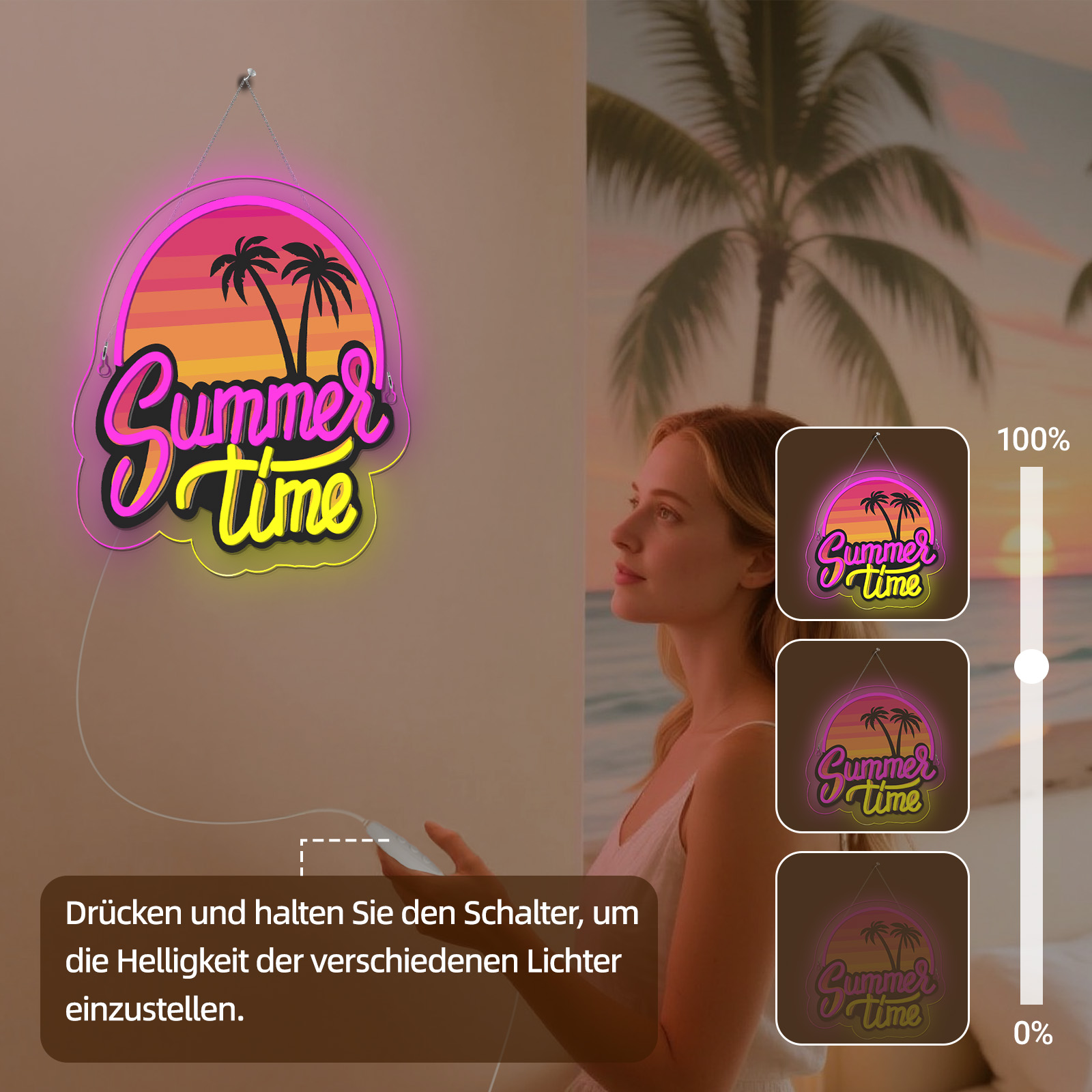 Insegna al neon Summer Time St - Commercial Uv Printing recensione e prezzo