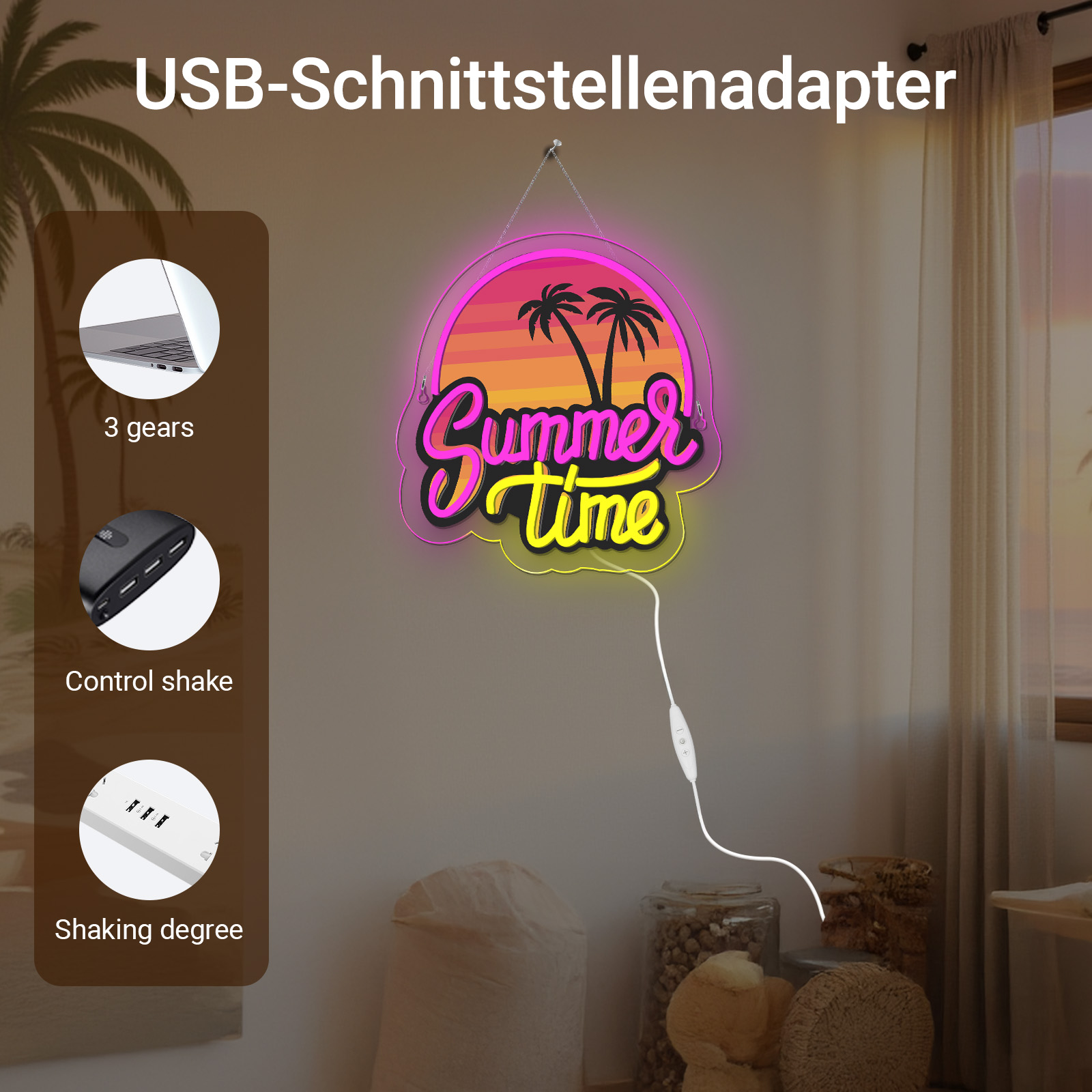 Insegna al neon Summer Time St - Commercial Uv Printing recensione e prezzo